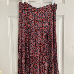 Floral Maxi Skirt With Side Slits